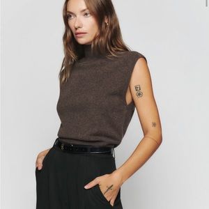 Reformation sleeveless turtleneck sweater